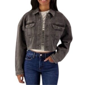 MICAS Cropped Denim Jacket – Black
Size XL - NWT